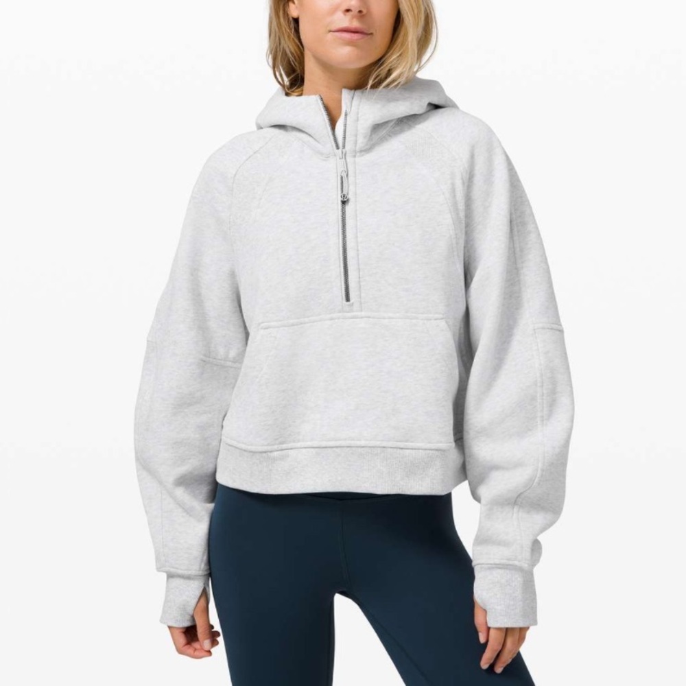 Lululemon Scuba Oversized 1/2 Zip Hoodie Size XS/S - Heather Gray